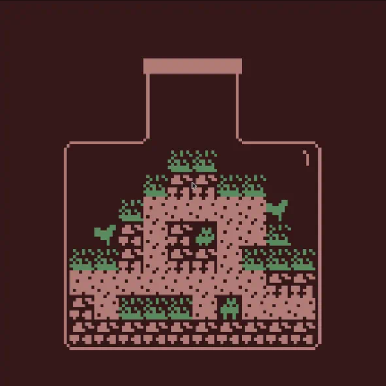 Mossland Bitsy game running in citsy