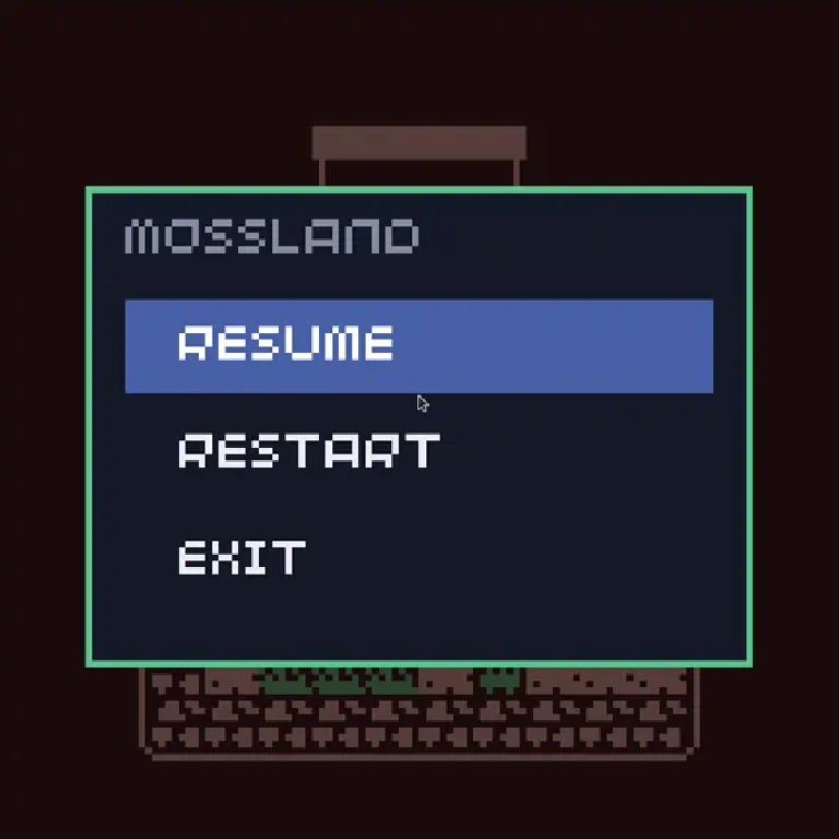 In-game pause overlay